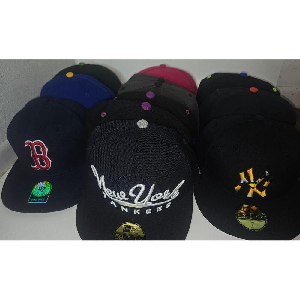 Reseller Lot 12 MLB Baseball New Era 59Fifty Hat Snapback 47 Brand Cap Yankees